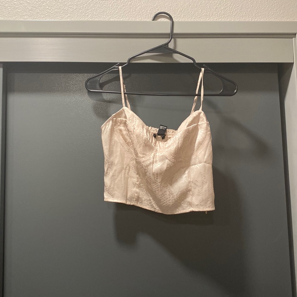 beige tank top